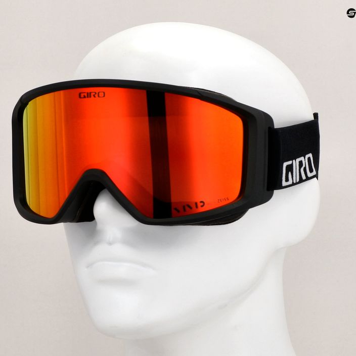 Giro Index 2.0 μαύρα γυαλιά σκι με λογότυπο/ζωντανό κόκκινο 7