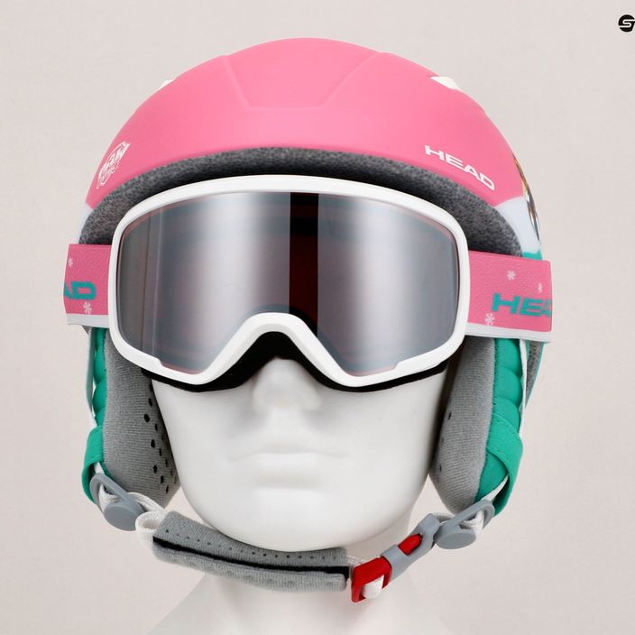 Παιδικό κράνος σκι HEAD Maja Set Paw + Γυαλιά ροζ 9