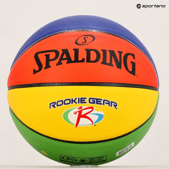 Spalding Rookie Gear Leather πολύχρωμο μπάσκετ μέγεθος 5 5