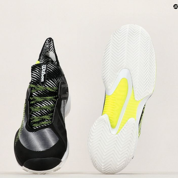 Ανδρικά παπούτσια τένις Wilson Kaos Rapide STF Clay λευκό/μαύρο/κίτρινο ασφαλείας 9