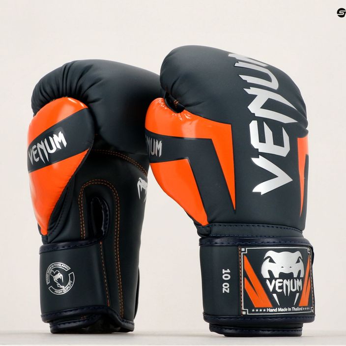 Venum Elite γάντια πυγμαχίας ναυτικό/ασημί/πορτοκαλί 11