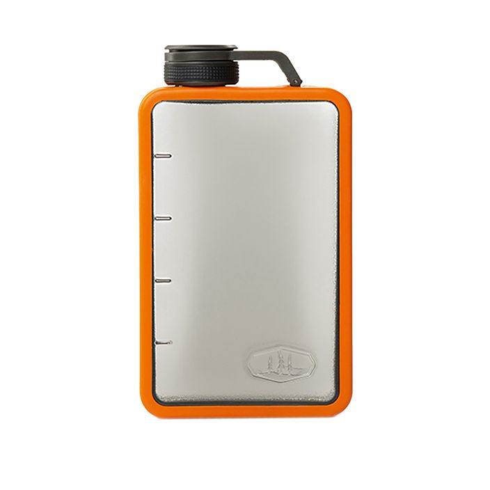 GSI Outdoors Boulder Flask ασημί και πορτοκαλί 79347 μπουκάλι για αλκοόλ περιήγησης 2