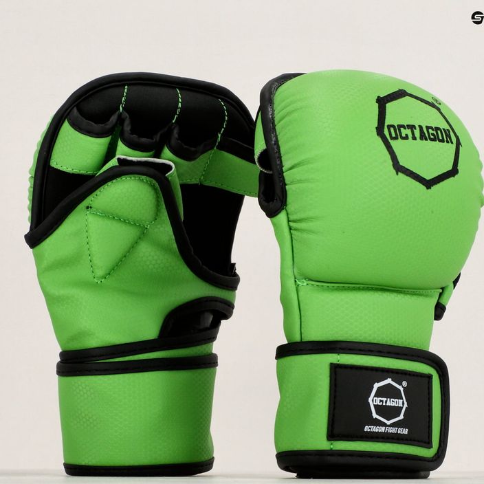 Οκτάγωνο Kevlar γάντια πάλης MMA sparring πράσινο 7