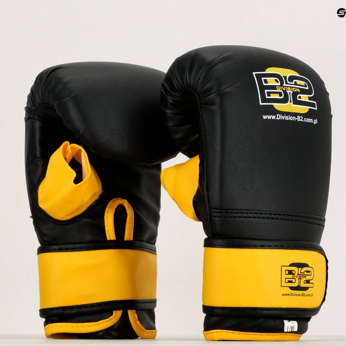 DIVISION B-2 γάντια πυγμαχίας οργάνων μαύρα και κίτρινα DIV-BG03 11