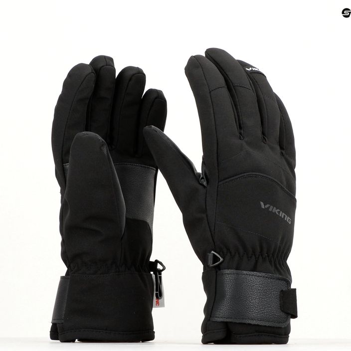 Ανδρικά γάντια σκι Viking Solven μαύρο 110/23/7558 9