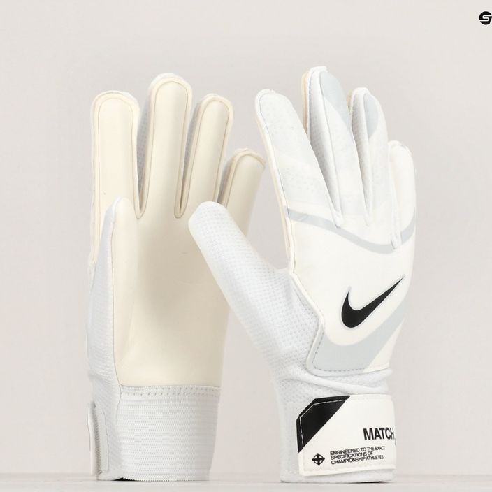 Παιδικά γάντια τερματοφύλακα Nike Match λευκό/καθαρό λευκό/μαύρο 6