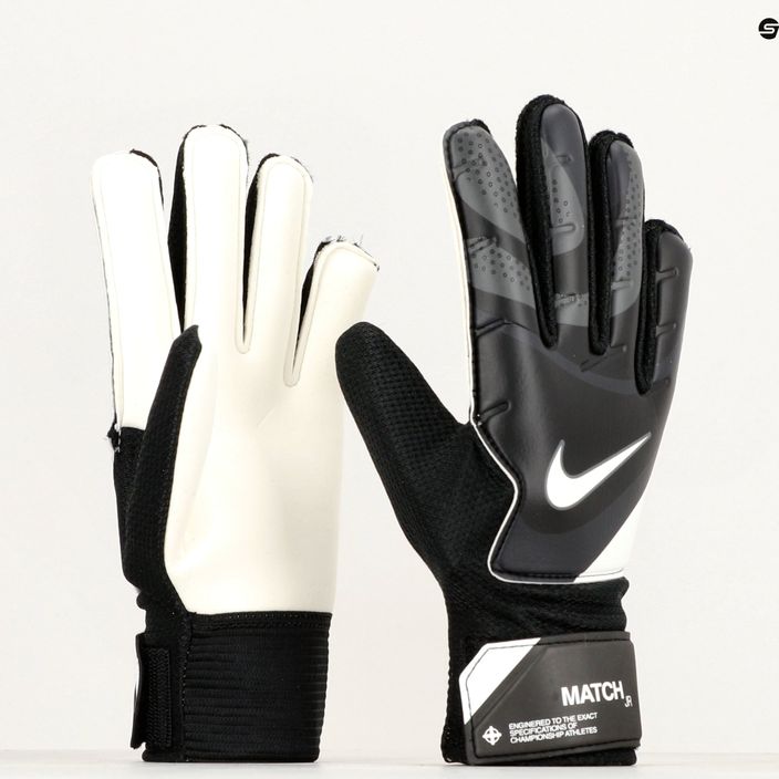 Παιδικά γάντια τερματοφύλακα Nike Match μαύρο/σκούρο γκρι/λευκό 6