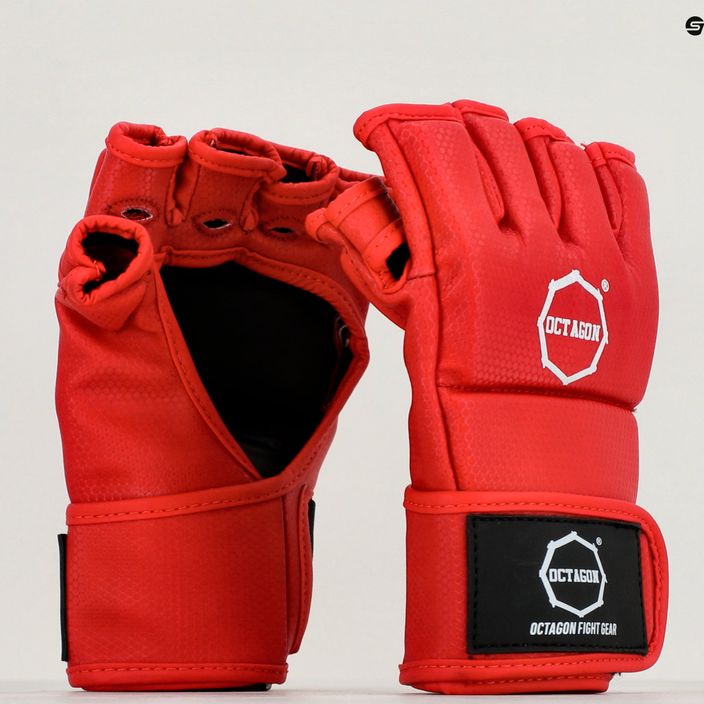 Οκτάγωνο Kevlar MMA γάντια grappling κόκκινα 7