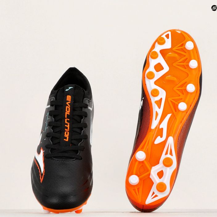 Ανδρικά ποδοσφαιρικά παπούτσια Joma Evolution FG μαύρο/πορτοκαλί 10