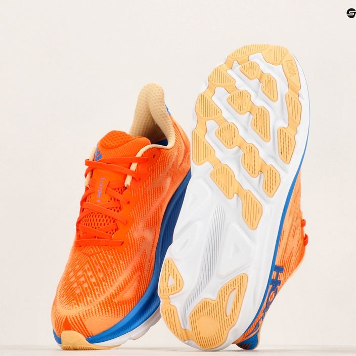 Ανδρικά παπούτσια τρεξίματος HOKA Clifton 9 Wide vibrant orange/impala 9