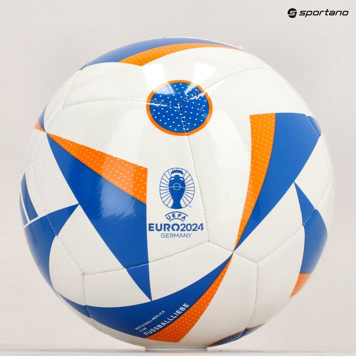 adidas Fussballiebe Club ποδοσφαίρου λευκό/λαμπερό μπλε/πορτοκαλί μέγεθος 4 5