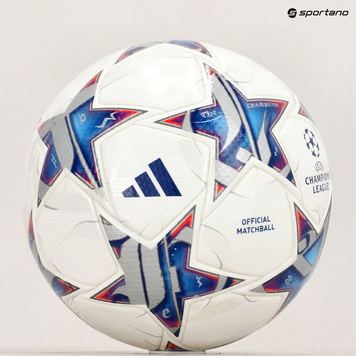 adidas UCL PRO 23/24 ποδοσφαίρου λευκό/ασημί μεταλλικό/λαμπρό κυανό/γαλάζιο μπλε μέγεθος 5 6