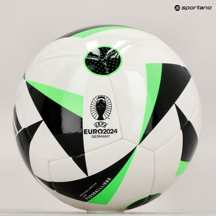 adidas Fussballiebe Club ποδοσφαίρου λευκό/μαύρο/ηλιακό πράσινο μέγεθος 4 6