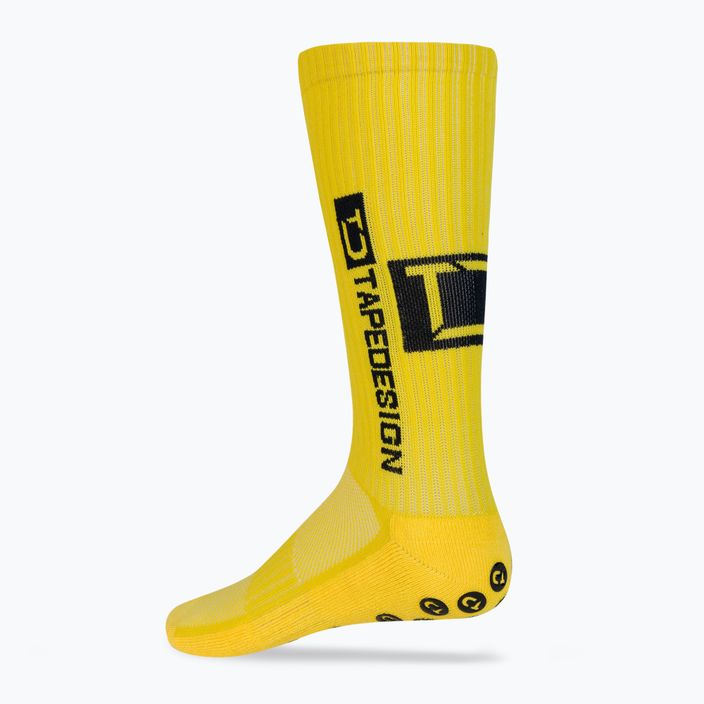 Ανδρικές αντιολισθητικές κάλτσες ποδοσφαίρου Tapedesign κίτρινες 2