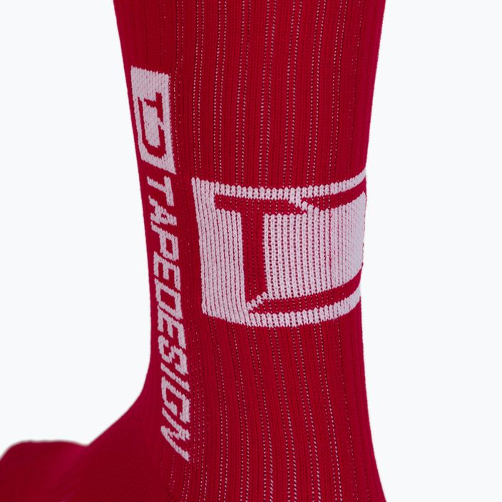Ανδρικές αντιολισθητικές κάλτσες ποδοσφαίρου Tapedesign κόκκινες TAPEDESIGN RED 3