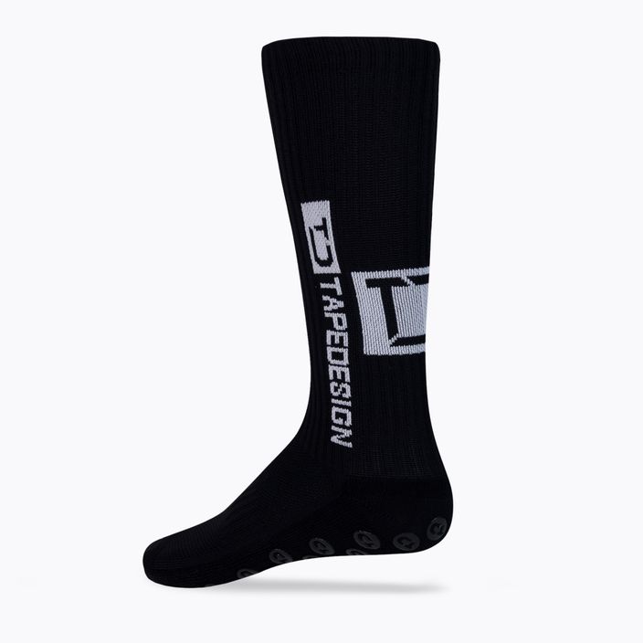 Ανδρικές αντιολισθητικές κάλτσες ποδοσφαίρου Tapedesign μαύρες TAPEDESIGN BLACK 2