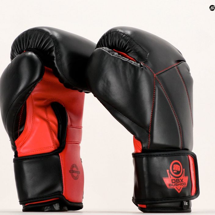 DBX BUSHIDO "Hammer - Red" γάντια πυγμαχίας Muay Thai μαύρο/κόκκινο 14