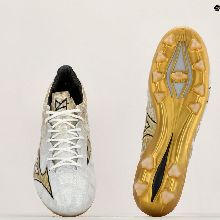 Mizuno ανδρικές μπότες ποδοσφαίρου Αlpha Elite MD λευκό/χρυσό/μαύρο 11