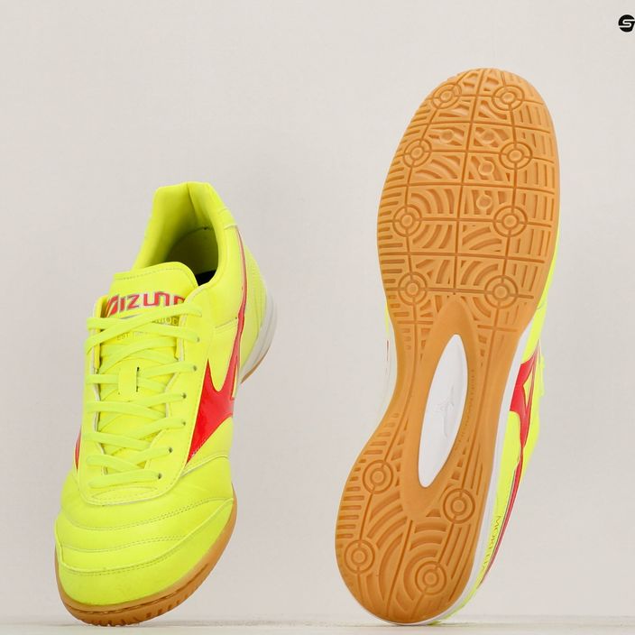 Mizuno Morelia Sala Elite IN safety yellow/fiery coral 2/galaxy silver ανδρικές μπότες ποδοσφαίρου 11