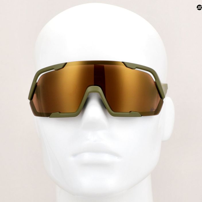 Alpina Rocket Q-Lite γυαλιά ηλίου ελιάς ματ/μπρονζέ καθρέφτη 10