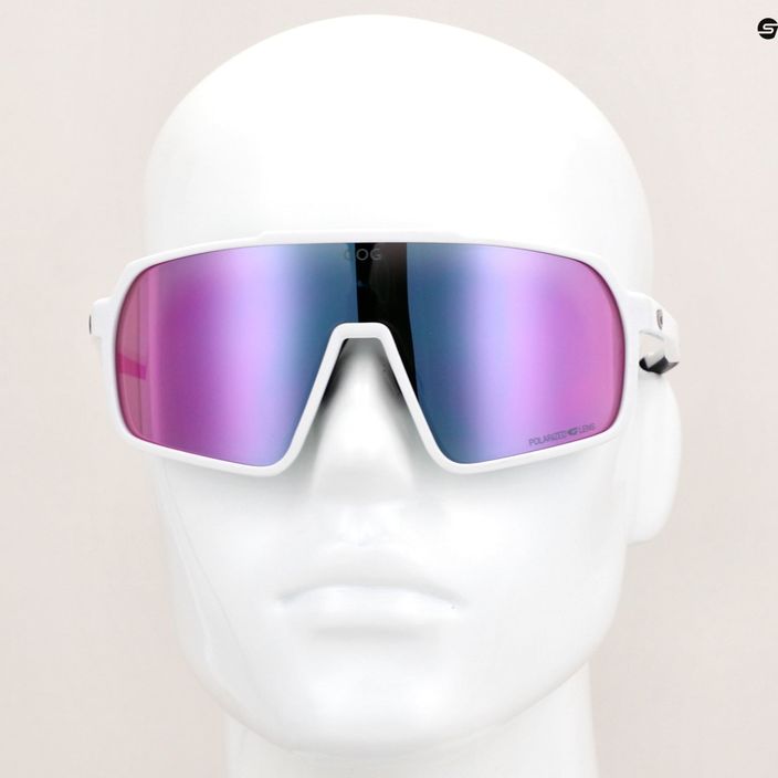 Γυαλιά ηλίου GOG Okeanos ματ λευκό/μαύρο/πολυχρωματικό μοβ-πράσινο 10