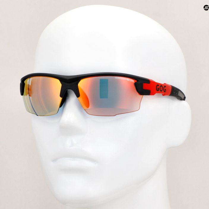 Γυαλιά ηλίου GOG Steno C ματ μαύρο/κόκκινο/πολυχρωματικό κόκκινο 11