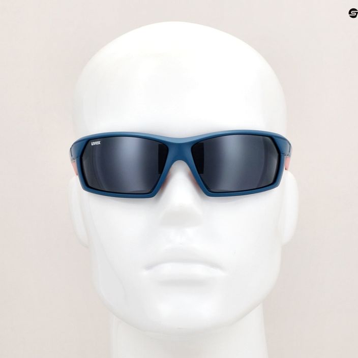 UVEX Sportstyle 225 μπλε ματ γυαλιά ηλίου ροζ/ασημί 6