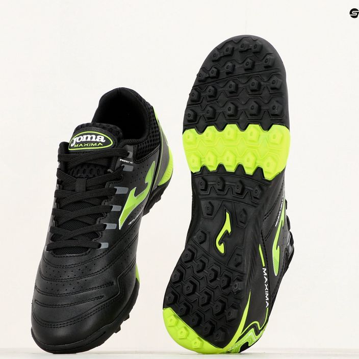 Ανδρικά ποδοσφαιρικά παπούτσια Joma Maxima TF μαύρο/πράσινο 10