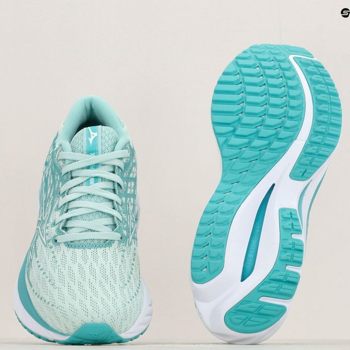 Γυναικεία παπούτσια τρεξίματος Mizuno Wave Inspire 20 eggshell μπλε/λευκό/μπλε τυρκουάζ 11