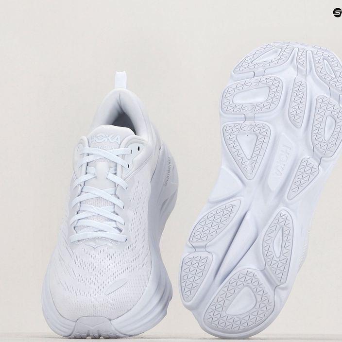 Ανδρικά παπούτσια τρεξίματος HOKA Bondi 8 λευκό/λευκό 9
