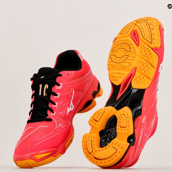 Ανδρικά παπούτσια βόλεϊ Mizuno Wave Voltage radiant red/white/carrot curl 9