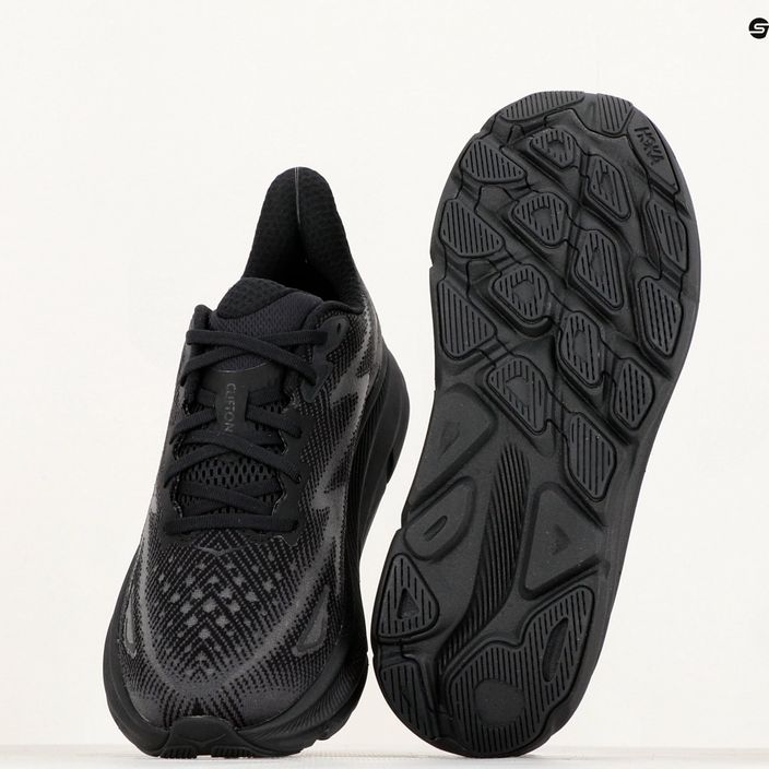 Ανδρικά παπούτσια τρεξίματος HOKA Clifton 9 μαύρο/μαύρο 9