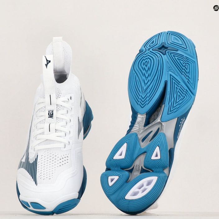 Ανδρικά παπούτσια βόλεϊ Mizuno Wave Lightning Neo2 λευκό/μπλε/ασημί 9