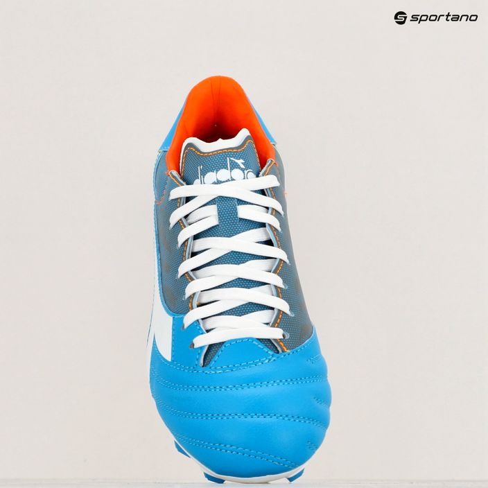 Ανδρικά ποδοσφαιρικά παπούτσια Diadora Brasil Elite Veloce GR LPU μπλε φλούο/λευκό/πορτοκαλί 16