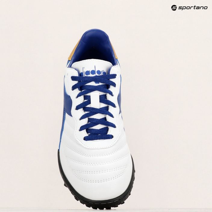 Ανδρικά ποδοσφαιρικά παπούτσια Diadora Brasil 2 R TFR λευκό/μπλε/χρυσό 11