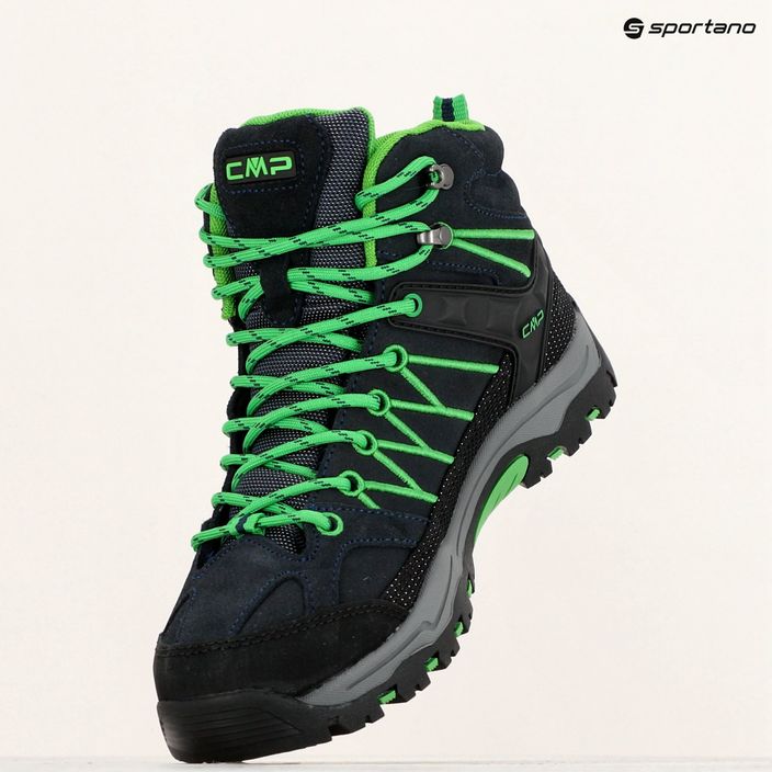 Παιδικές μπότες πεζοπορίας CMP Rigel Mid μπλε/gecko 9