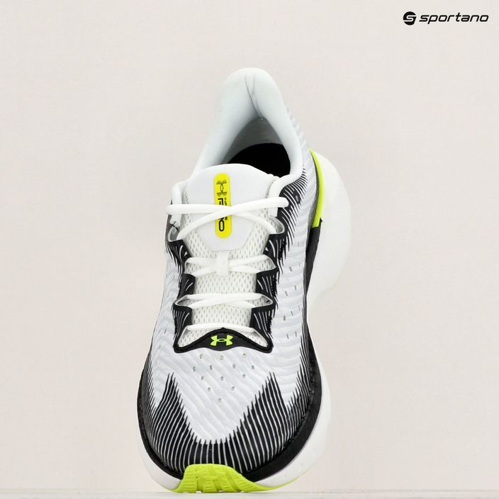 Under Armour Infinite Pro ανδρικά παπούτσια για τρέξιμο λευκό/μαύρο/κίτρινο υψηλής ορατότητας 15