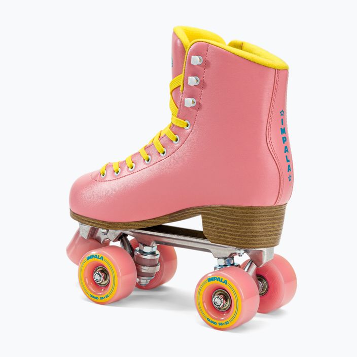 Γυναικεία πατίνια IMPALA Quad Skates ροζ και κίτρινο 2