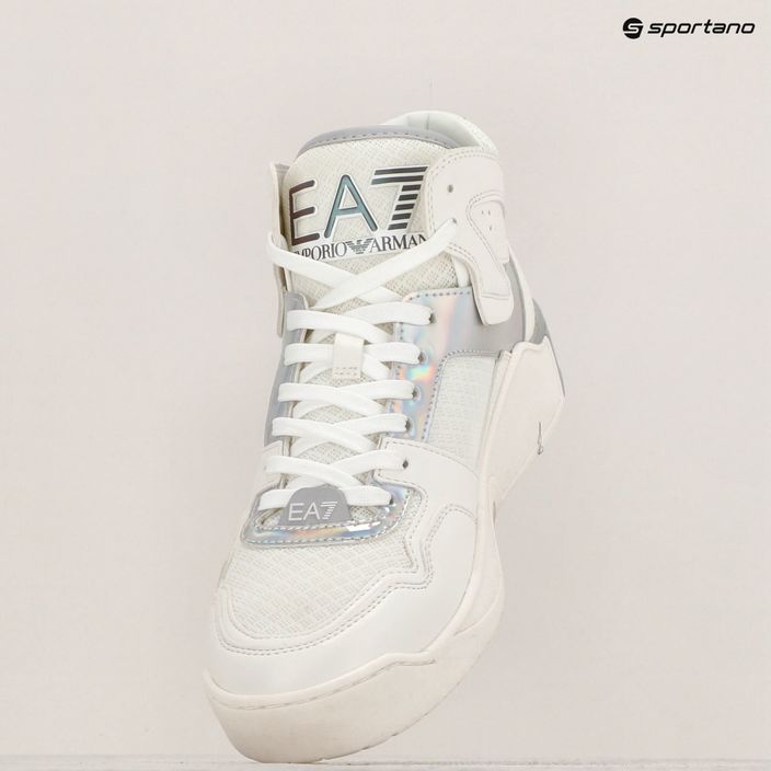 EA7 Emporio Armani Basket Mid λευκά/ιριδίζοντα παπούτσια 9