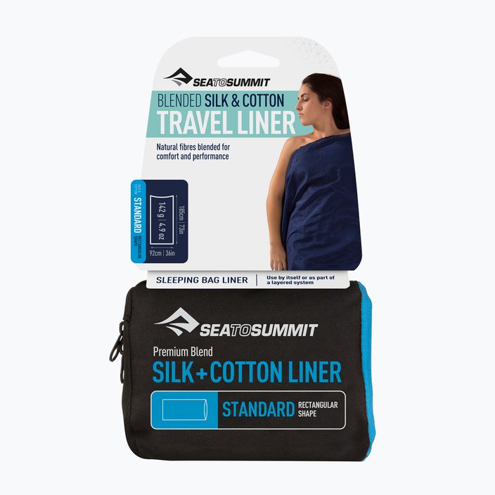 Sea to Summit Silk/Cotton Travel Sleeping Bag Liner Standard πράσινο ASLKCTNSTDSF 2