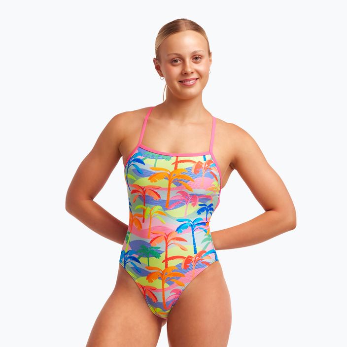 Funkita Strapped In One Piece γυναικείο μαγιό poka palm 2