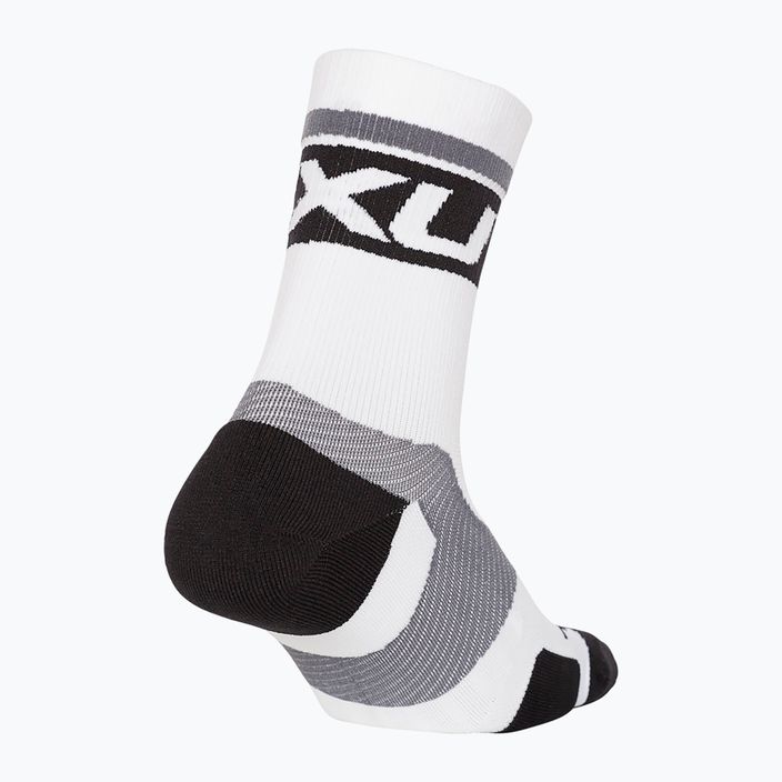 2XU Vectr Cushion Crew λευκές και μαύρες αθλητικές κάλτσες UA5053E 2