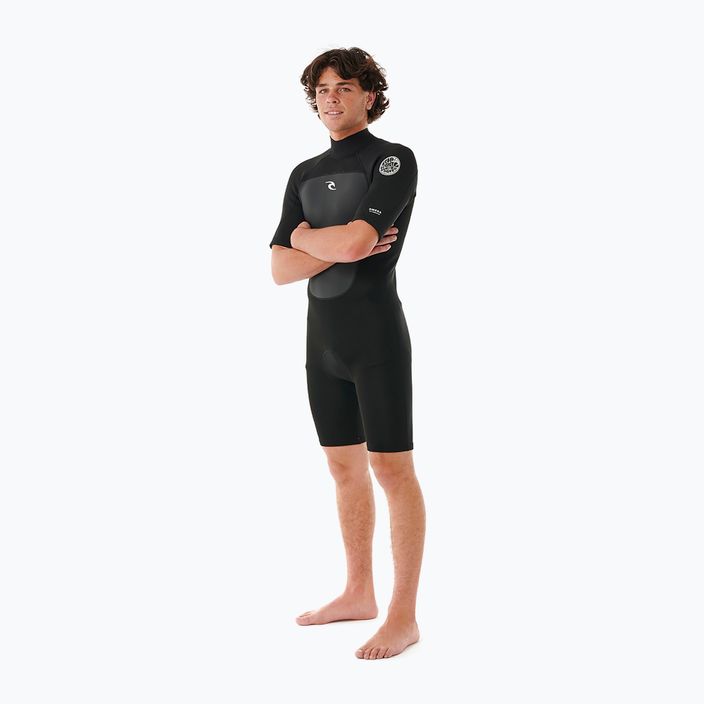 Ανδρικό Rip Curl Omega 2mm Back Zip Κολυμβητική φόρμα με φερμουάρ Μαύρο 2