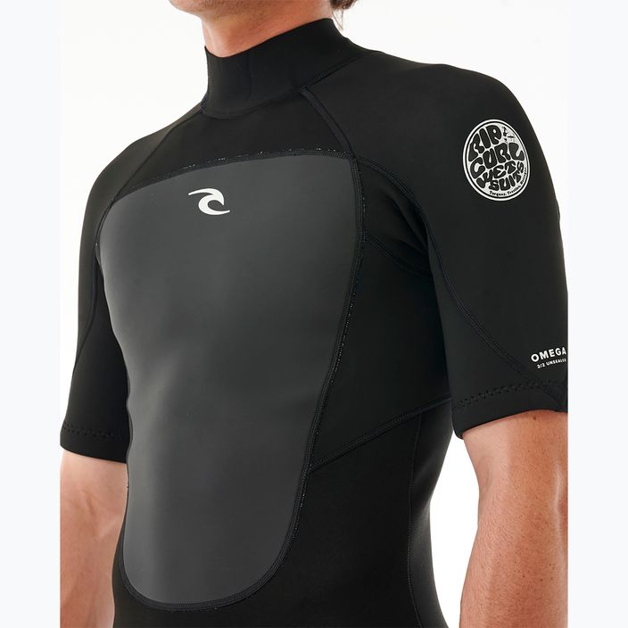 Ανδρικό Rip Curl Omega 2mm Back Zip Κολυμβητική φόρμα με φερμουάρ Μαύρο 6