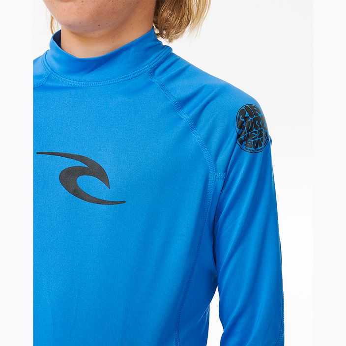 Rip Curl Lycra Brand Wave UPF μπλε τσίχλα παιδικό μακρυμάνικο κολυμβητήριο για παιδιά 5