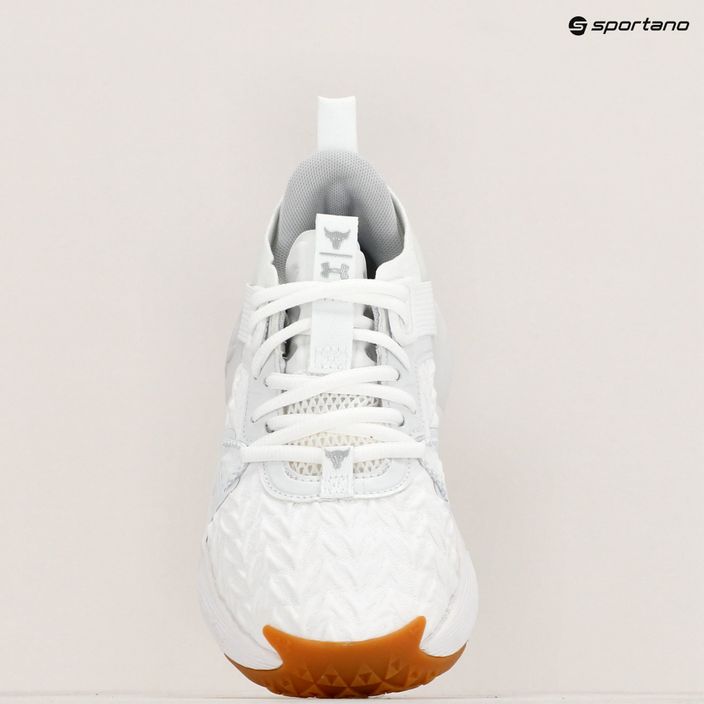 Under Armour Project Rock 6 λευκό/λευκό/γκρι γυναικεία παπούτσια προπόνησης 9