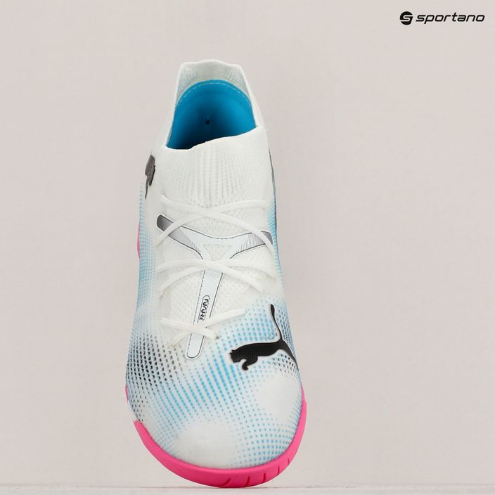 Παιδικά ποδοσφαιρικά παπούτσια PUMA 7 Match IT + Mid puma white/puma black/poison pink 15