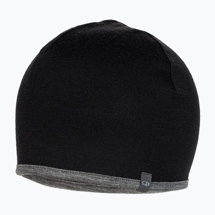 Icebreaker Winter Pocket Hat μαύρο/gritstone hthr 3