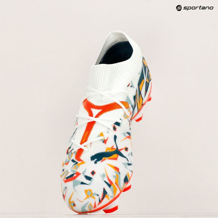 PUMA Future 7 Match Creativity FG/AG white/ocean tropic/turquoise surf/hot heat/sunstream ποδοσφαιρικά παπούτσια 16