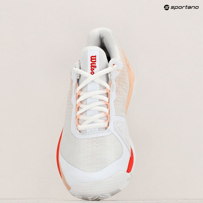 Γυναικεία παπούτσια τένις Wilson Rush Pro 4.0 Clay λευκό/ροδακινί parfait/infrared 9